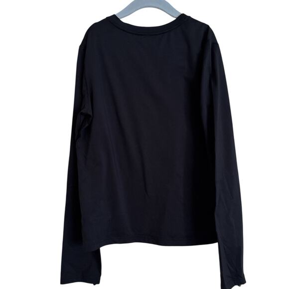 Patagonia Capilene Base Layer Long Sleeve Crew Neck Shirt Black Girl Size L/12 - Picture 2 of 5